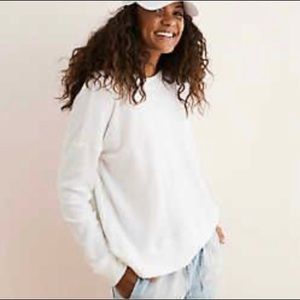 Aerie white beach fleece in xs